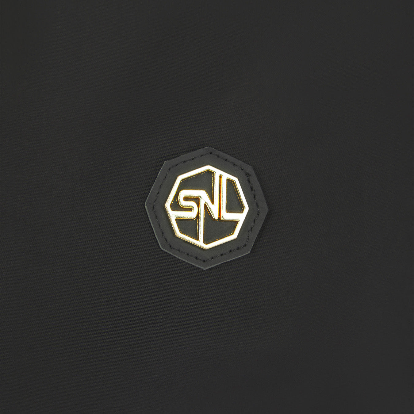 Black Essential Plated Logo Bomber Jacket