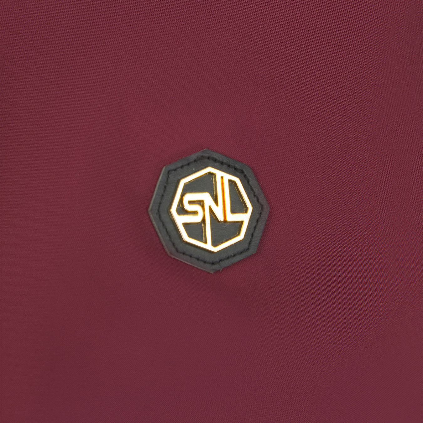 Essential Burgundy Plated Logo Bomber Jacket