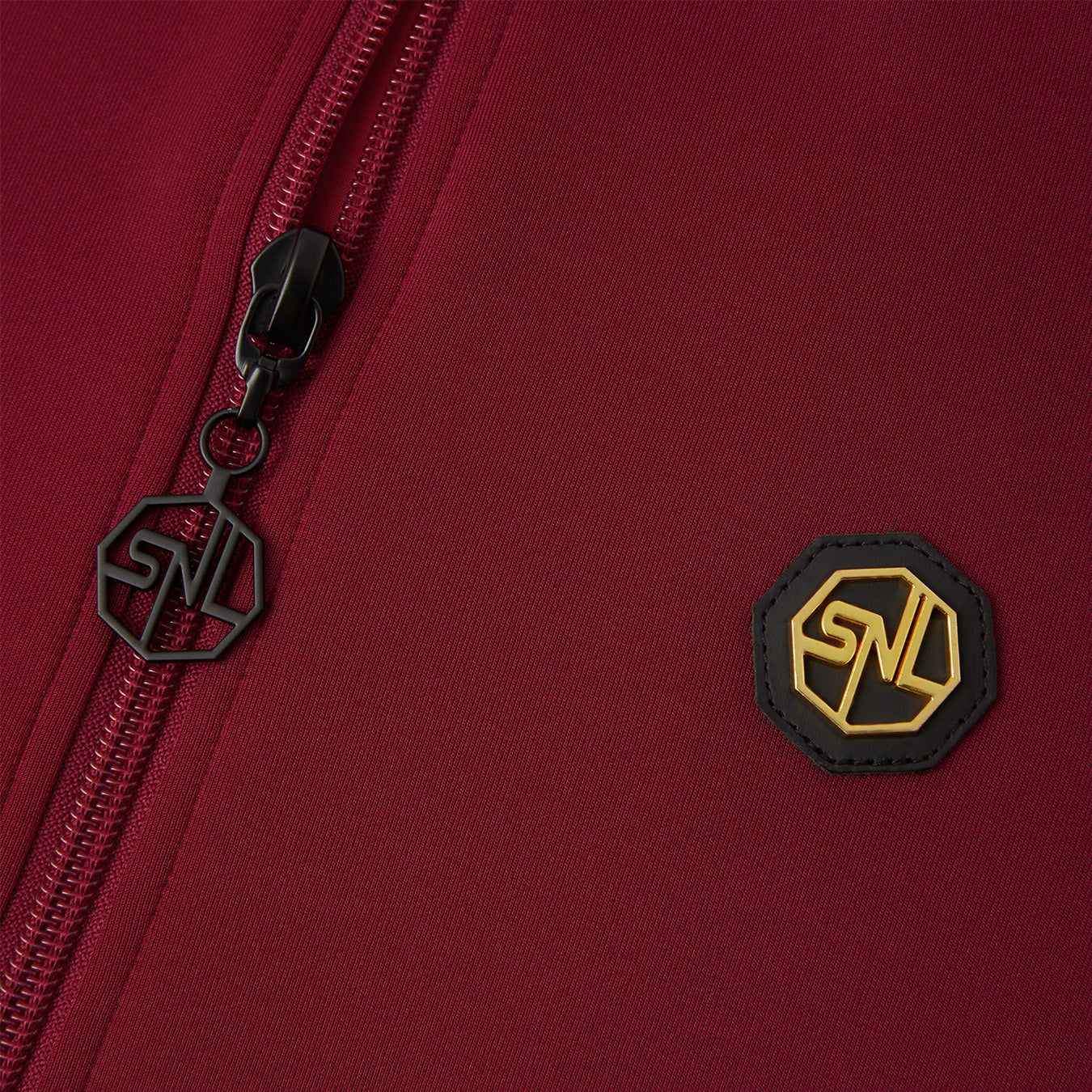Burgundy Essential Plated Logo Track Jacket