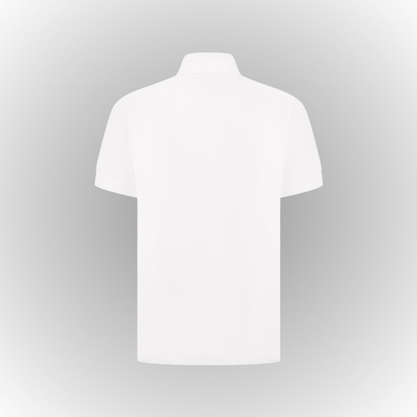 White Classic Plated Logo Polo Shirt