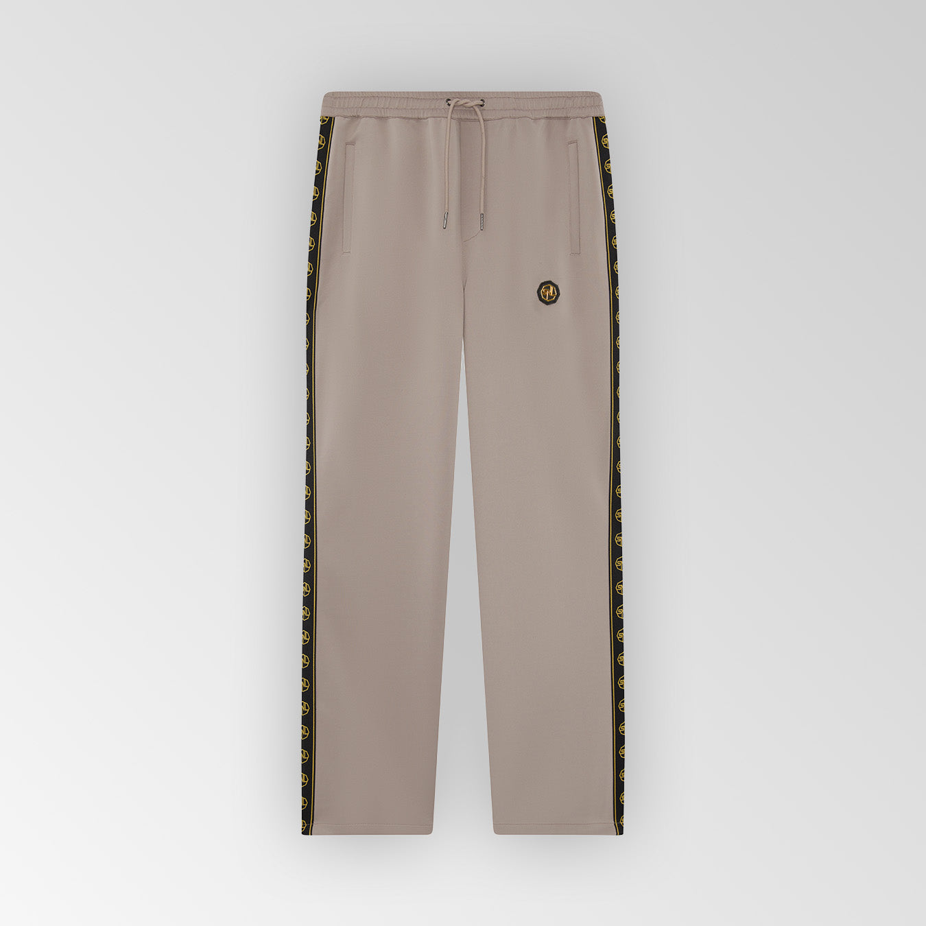 Beige Essential Plated Logo Track Pants