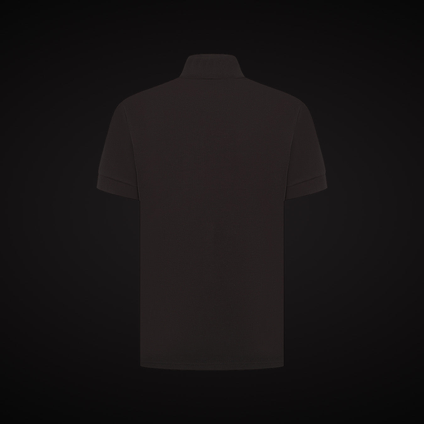 Black Classic Plated Logo Polo Shirt