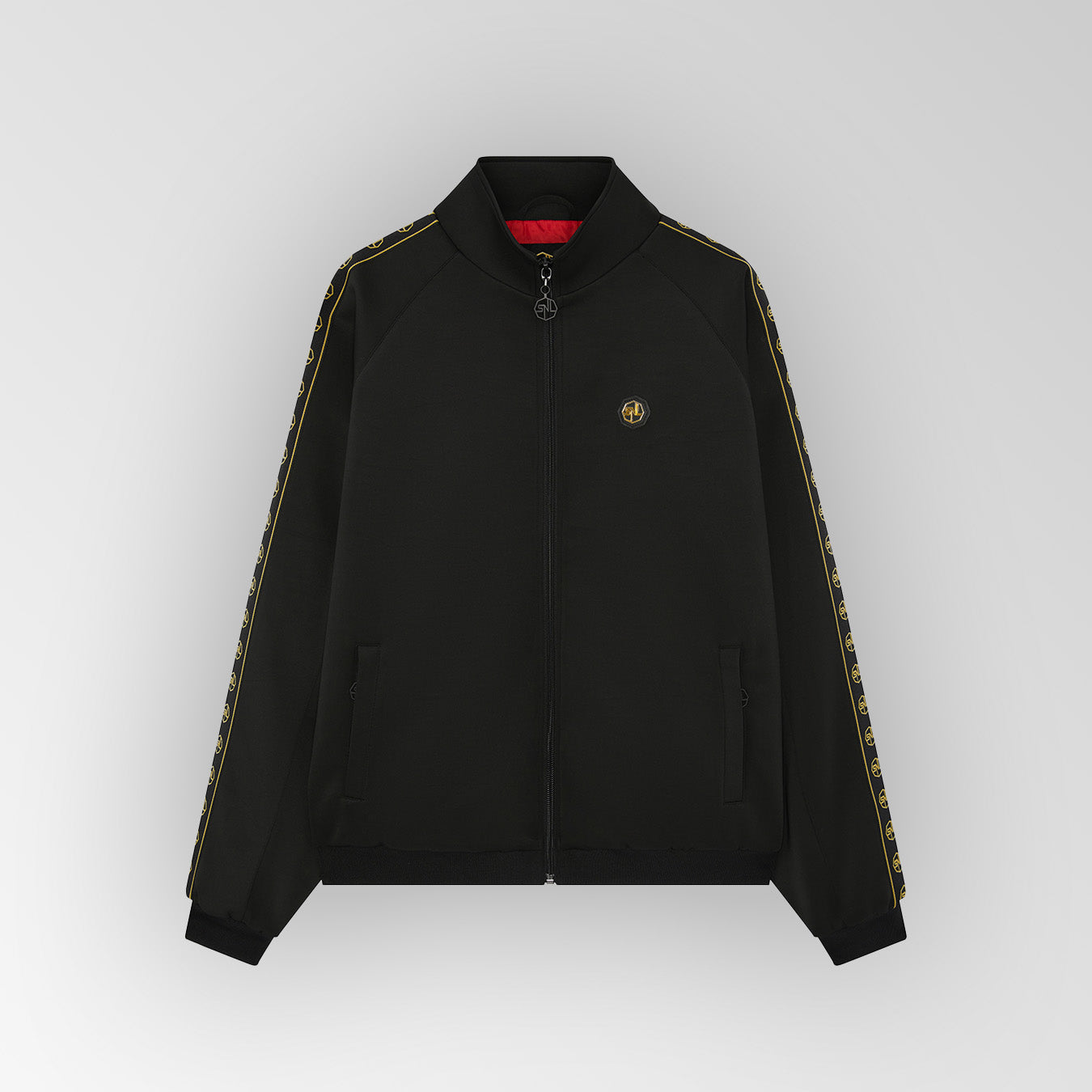 Black Essential Plated Logo Track Jacket