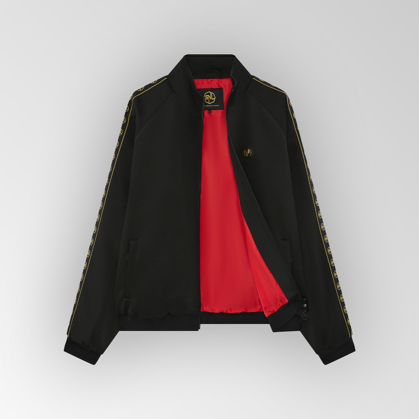 Black Essential Plated Logo Track Jacket