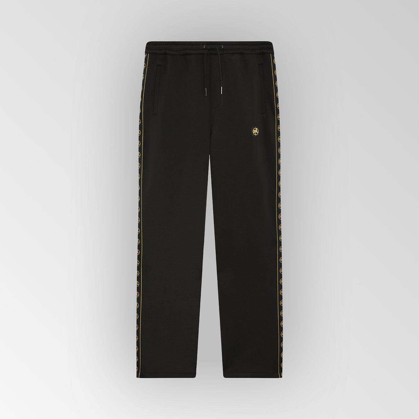 Black Essential Plated Logo Track Pants