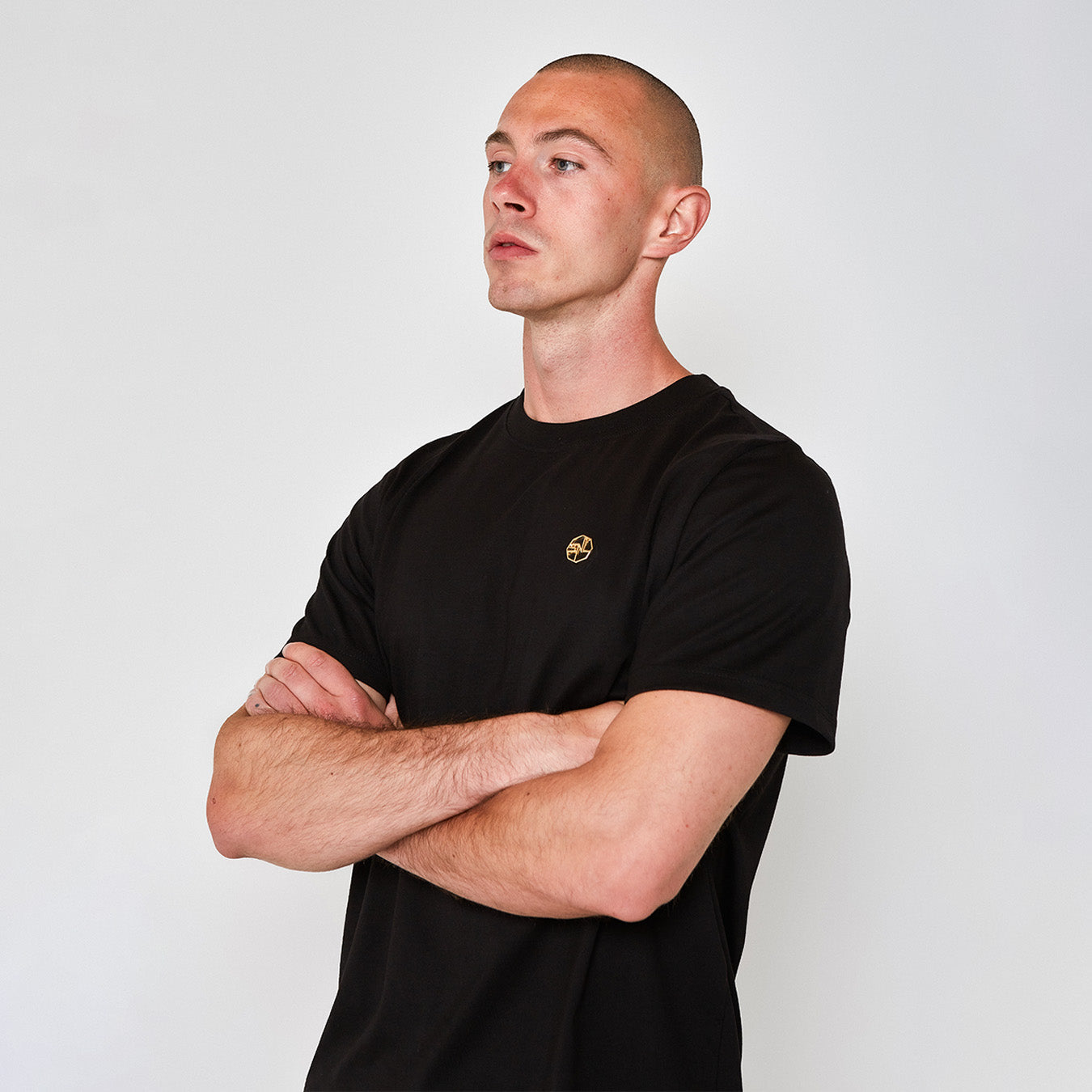 Black Classic Plated Logo T-Shirt