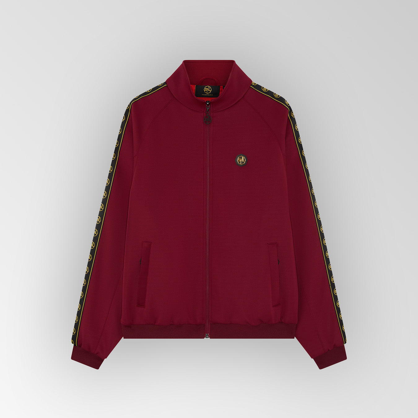 Burgundy Essential Plated Logo Track Jacket