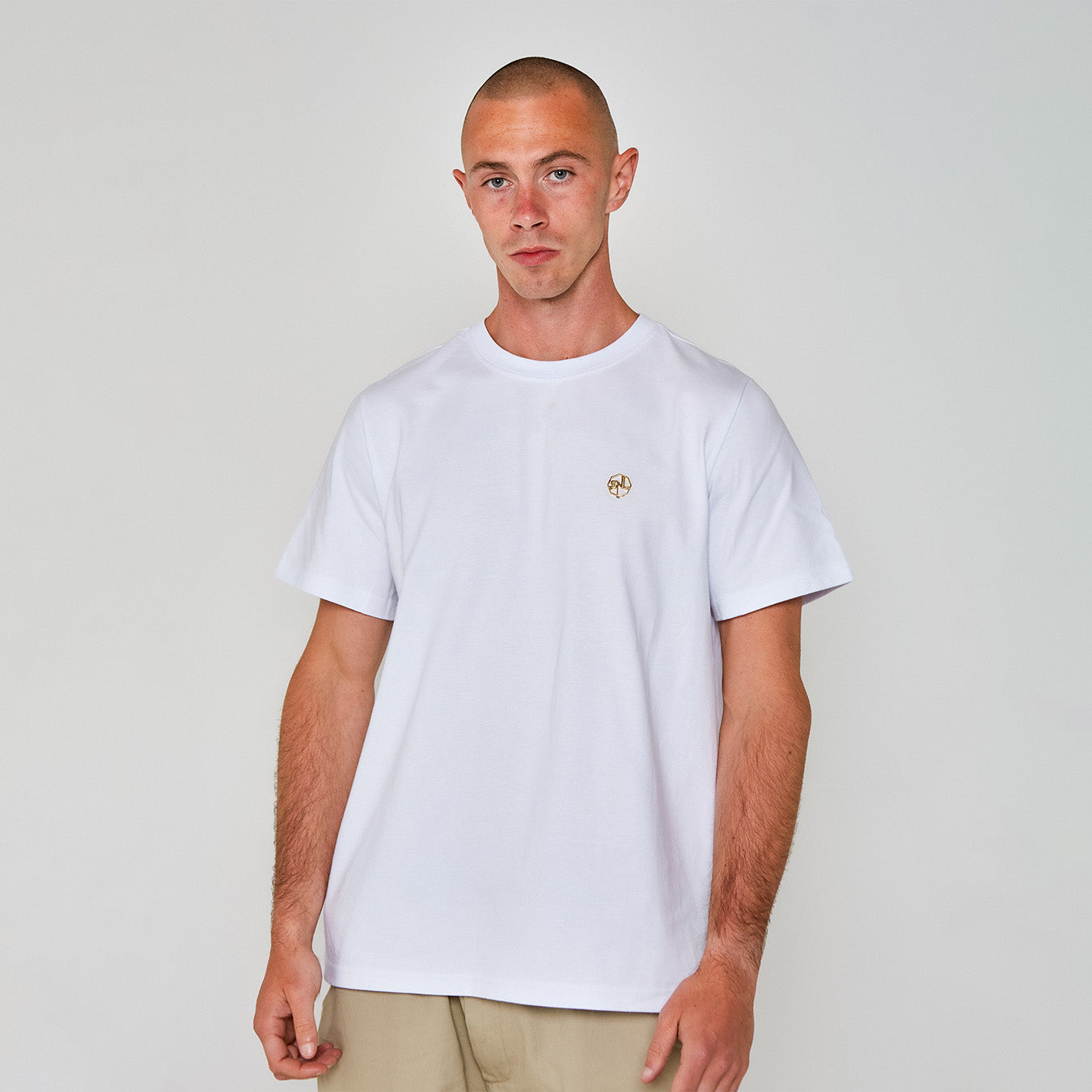 White Classic Plated Logo T-Shirt